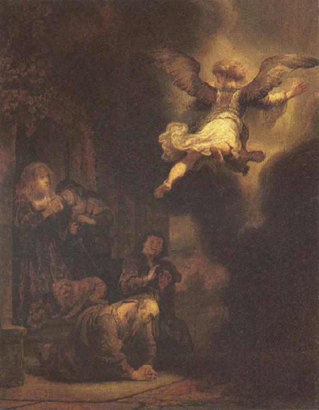 REMBRANDT Harmenszoon van Rijn The Angel Leaving Tobias and His Family China oil painting art